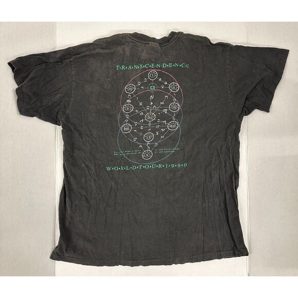 Vintage 89-90 Worn Crimson Glory Transcendence World Tour T-Shirt XL 100% Cotton - Picture 2 of 4